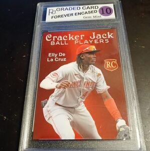 Cracker Jack Elly De LA Cruz Rookie Auto facsimile Gem Mint 10